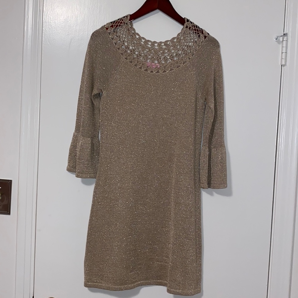 Gold lily pulitzer sweater dress